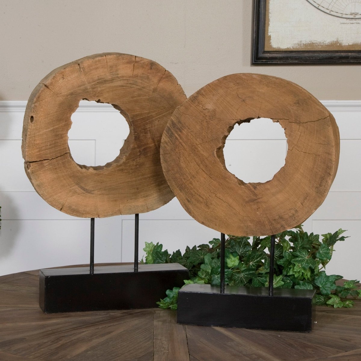Ashlea Wooden Sculptures S/2 - Uttermost - Sculptures by Modest Hut