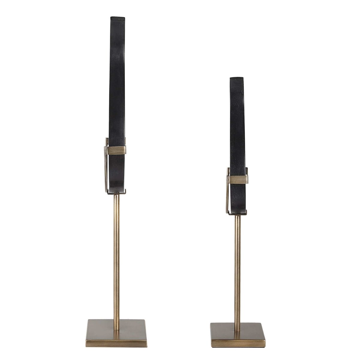 Black Flame Sculptures, S/2 - Uttermost - Sculptures by Modest Hut