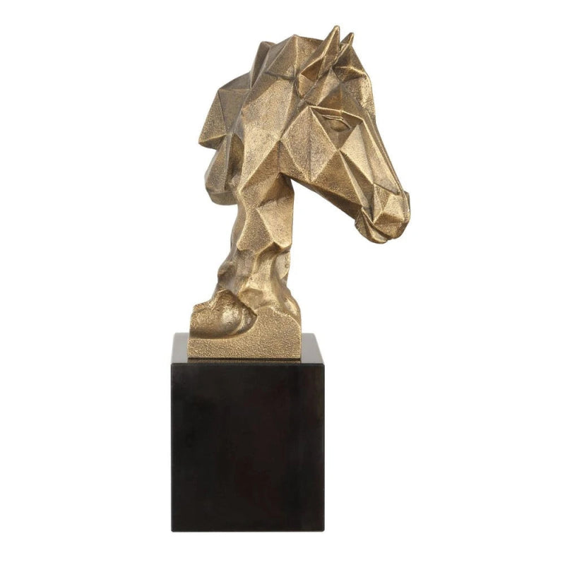 Chiseled Horse Bust Sculpture - Uttermost - Sculptures by Modest Hut