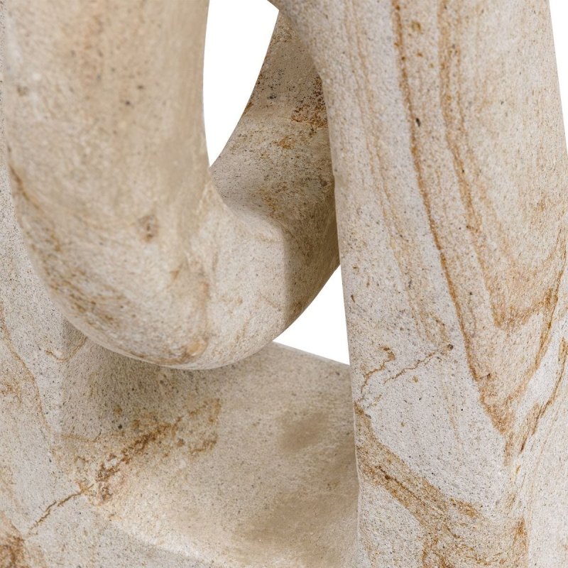 Detail view of the additional limestone finish on the Continuum Limestone Indoor-Outdoor Sculpture