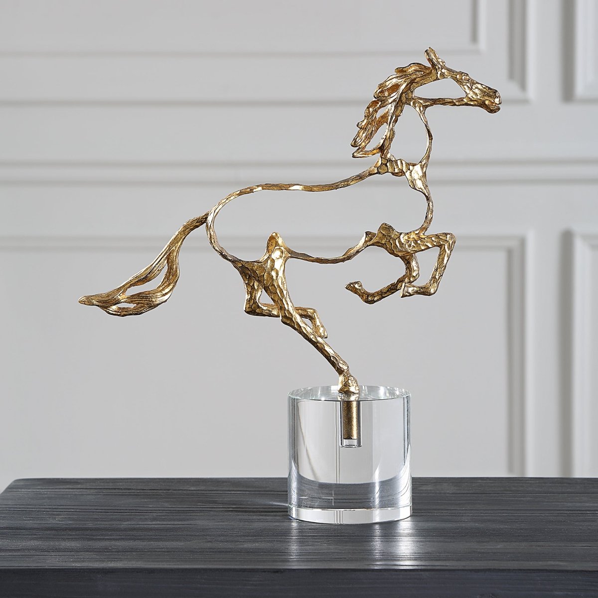 Gallop Gold Sculpture - Uttermost - Sculptures by Modest Hut