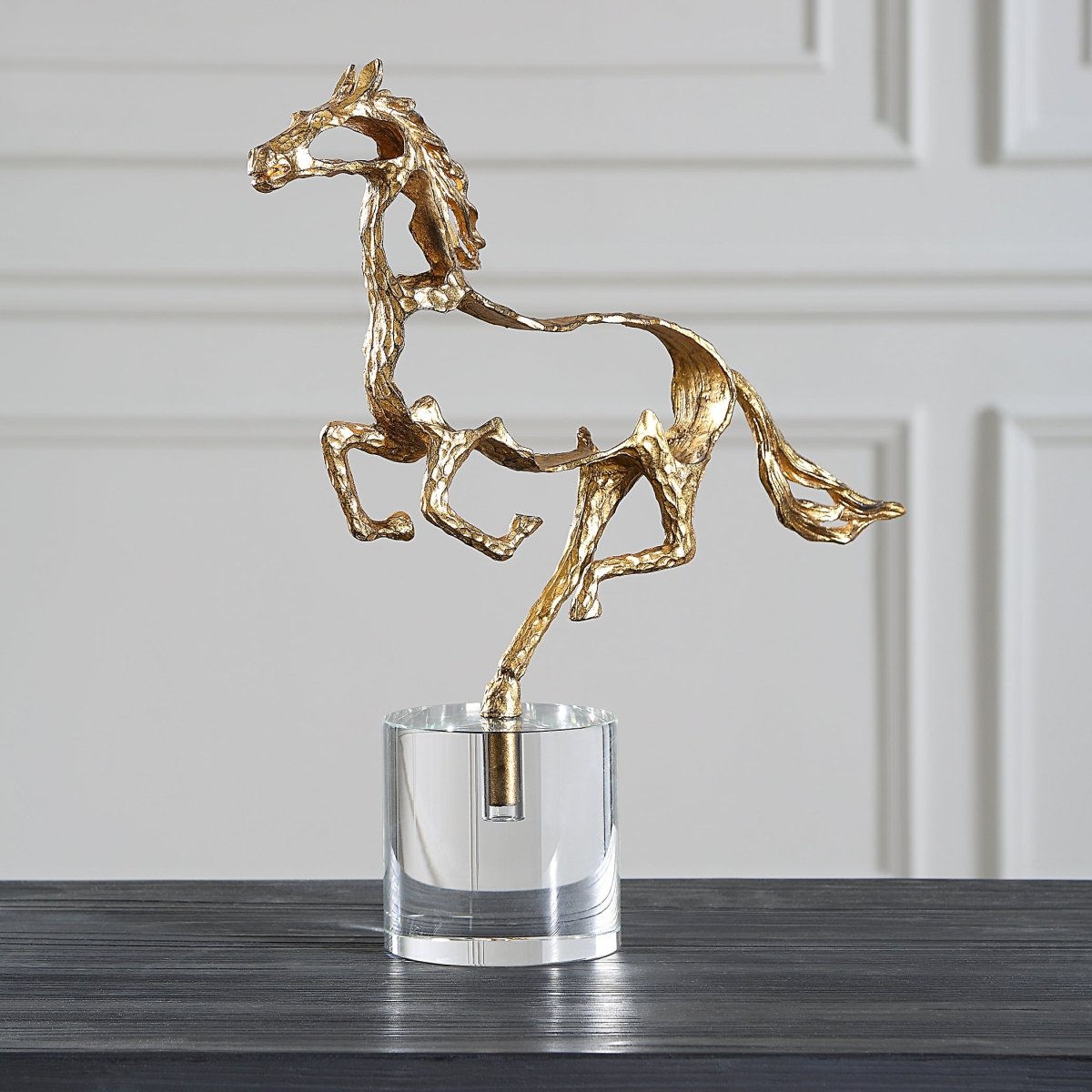 Gallop Gold Sculpture - Uttermost - Sculptures by Modest Hut