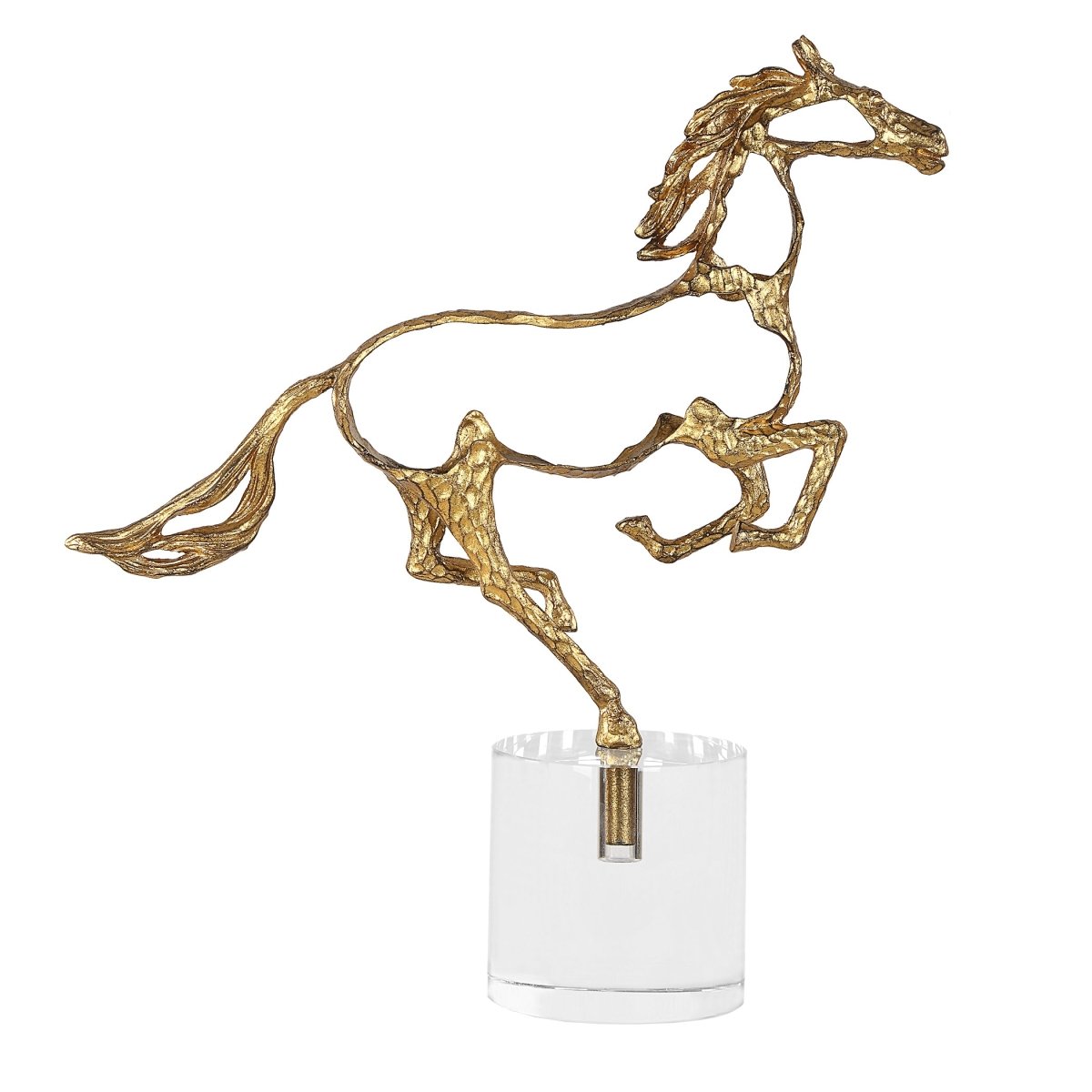 Gallop Gold Sculpture - Uttermost - Sculptures by Modest Hut