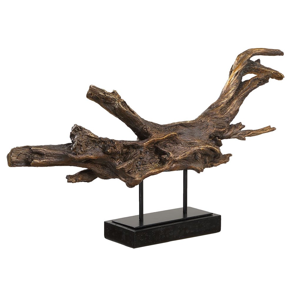 Gilded Branch Sculpture - Uttermost - Sculptures by Modest Hut