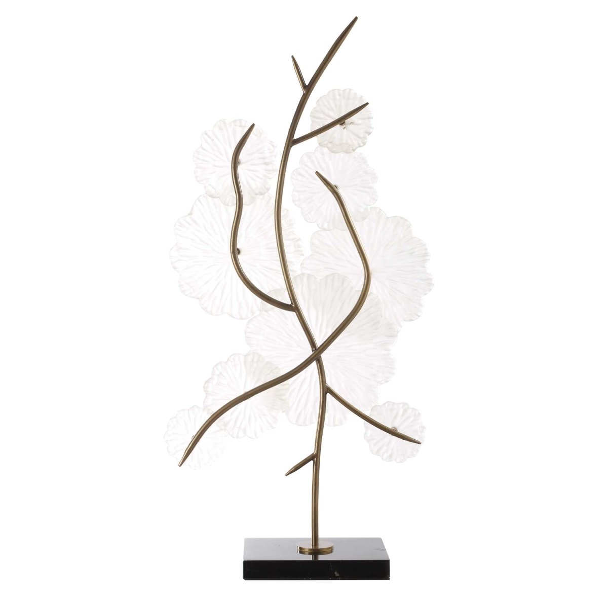 Glass Garden Table Sculpture - Uttermost - Sculptures by Modest Hut