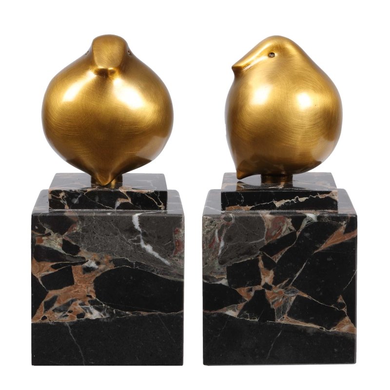 Golden Finch Bird Figurines Set/2 - Wall Decor
