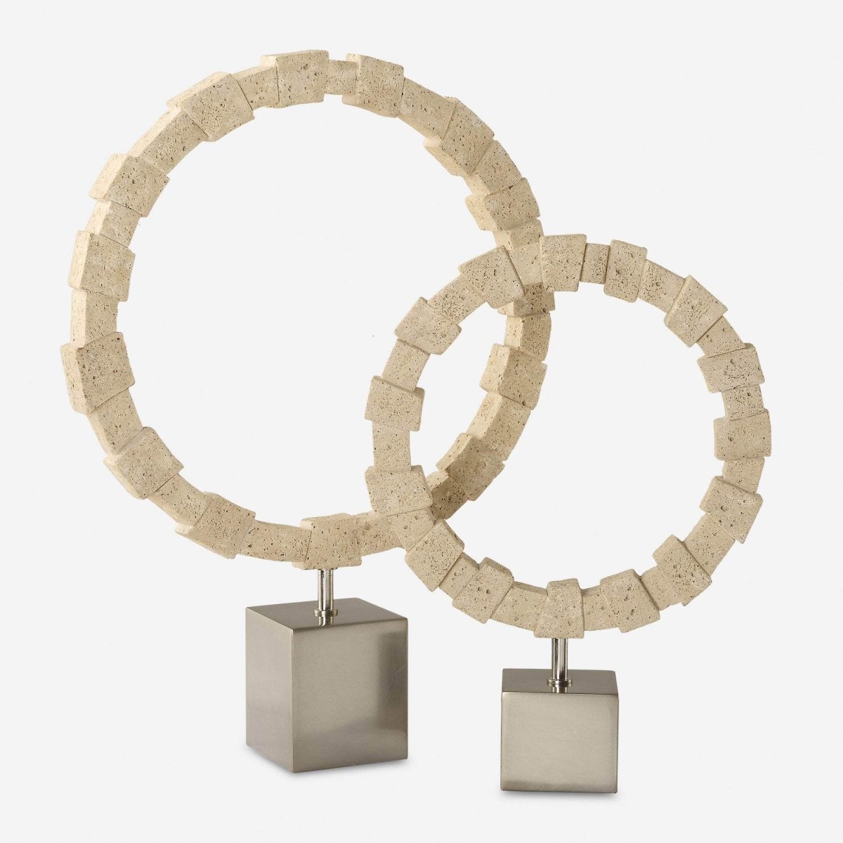 Ivory Fusion Stone Rings, S/2 - Uttermost - Sculptures by Modest Hut