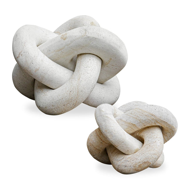 Limestone Link Sculptures, Set/2 - Uttermost - Sculptures by Modest Hut