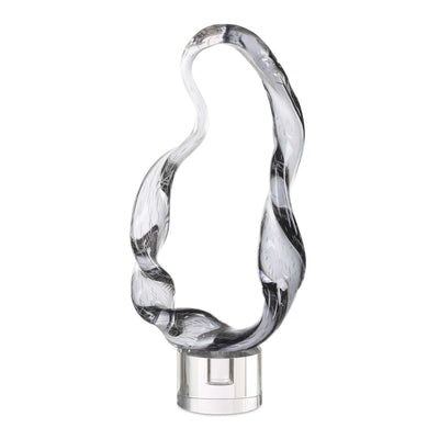 Luminous Twist Glass Sculpture - Uttermost - Sculptures by Modest Hut