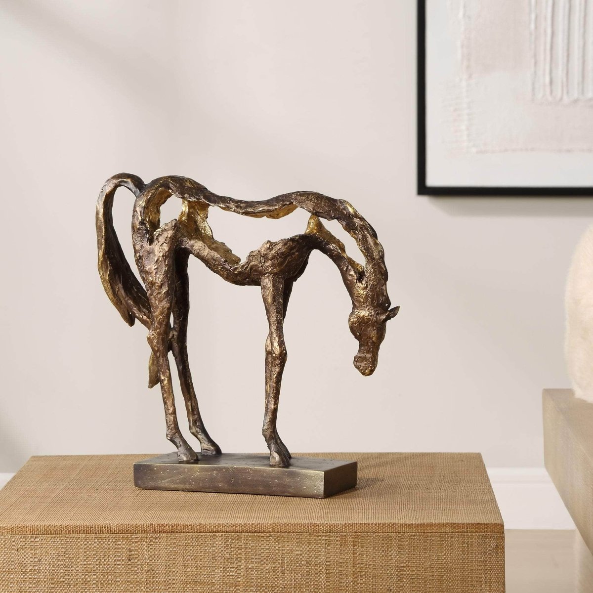 Openly Grazing Horse Sculpture - Uttermost - Sculptures by Modest Hut