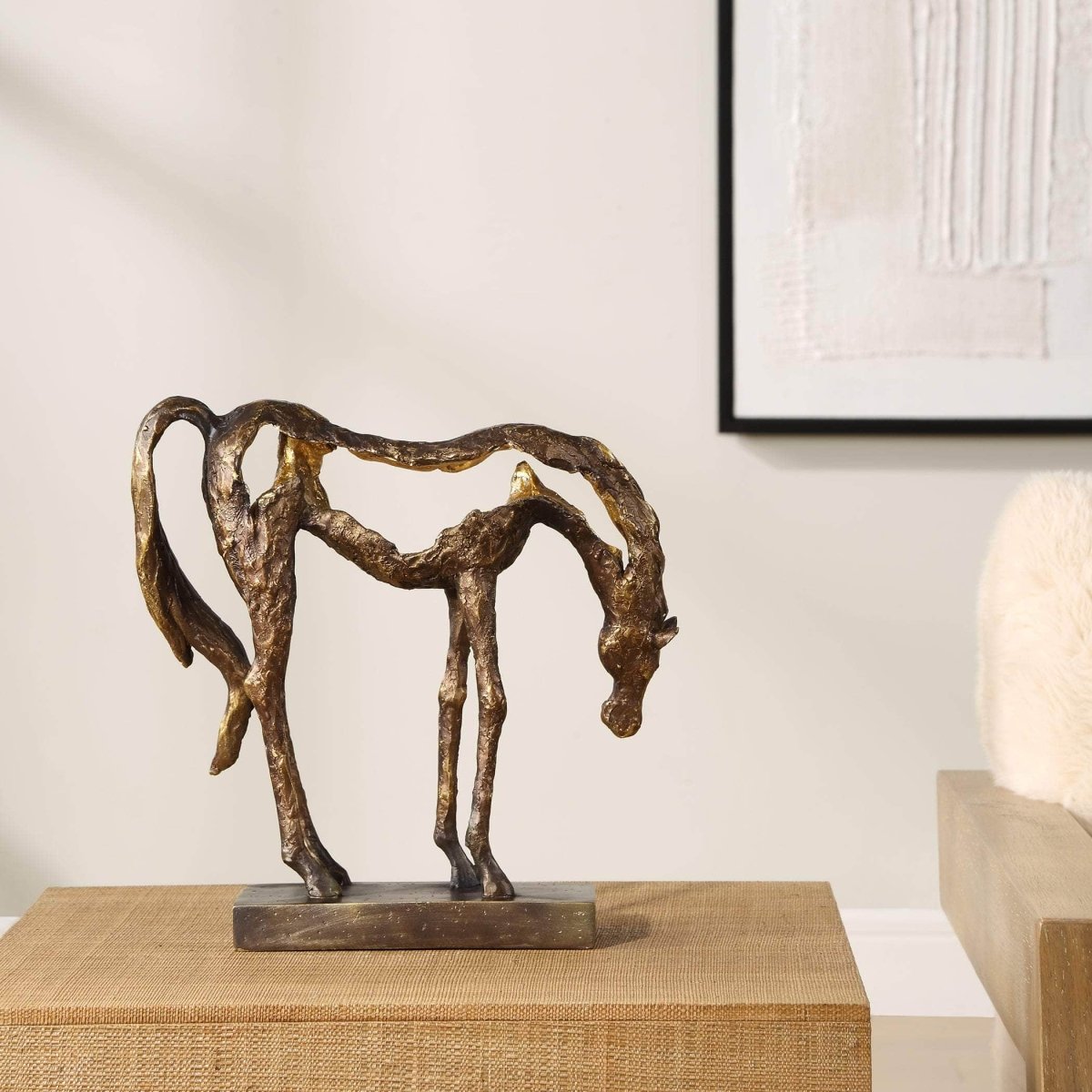 Openly Grazing Horse Sculpture - Uttermost - Sculptures by Modest Hut