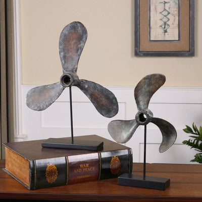 Propellers Sculptures (S/2) - Uttermost - Sculptures by Modest Hut