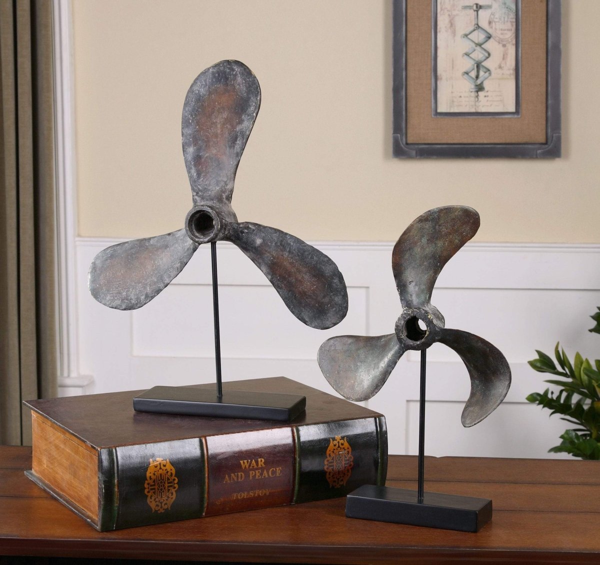 Propellers Sculptures (S/2) - Uttermost - Sculptures by Modest Hut