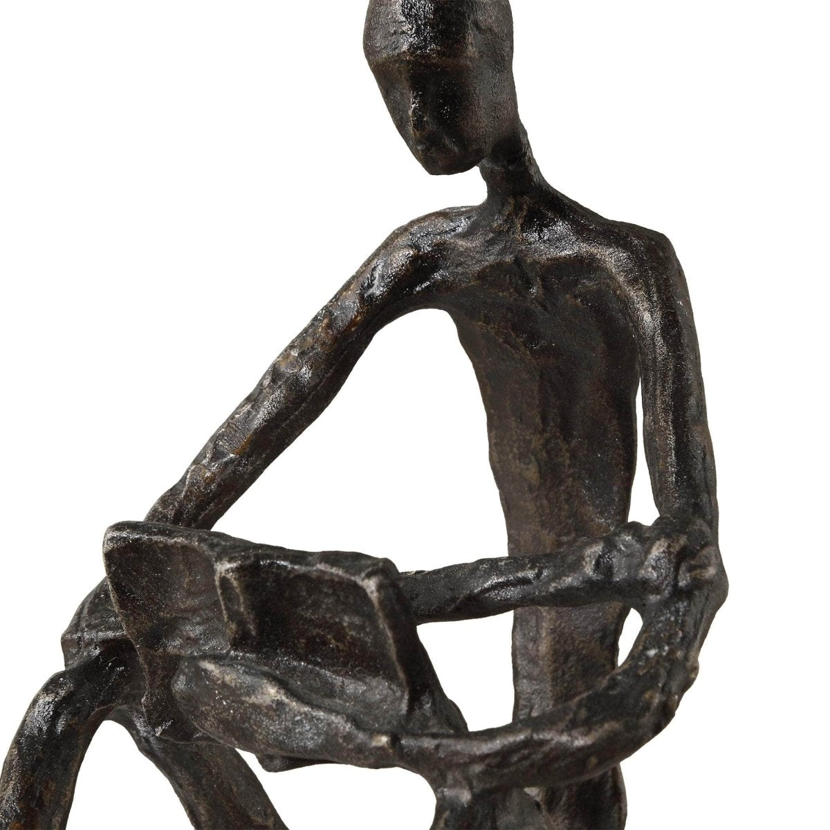 Sit Back, Relax And Read, Iron Sculpture - Uttermost - Sculptures by Modest Hut