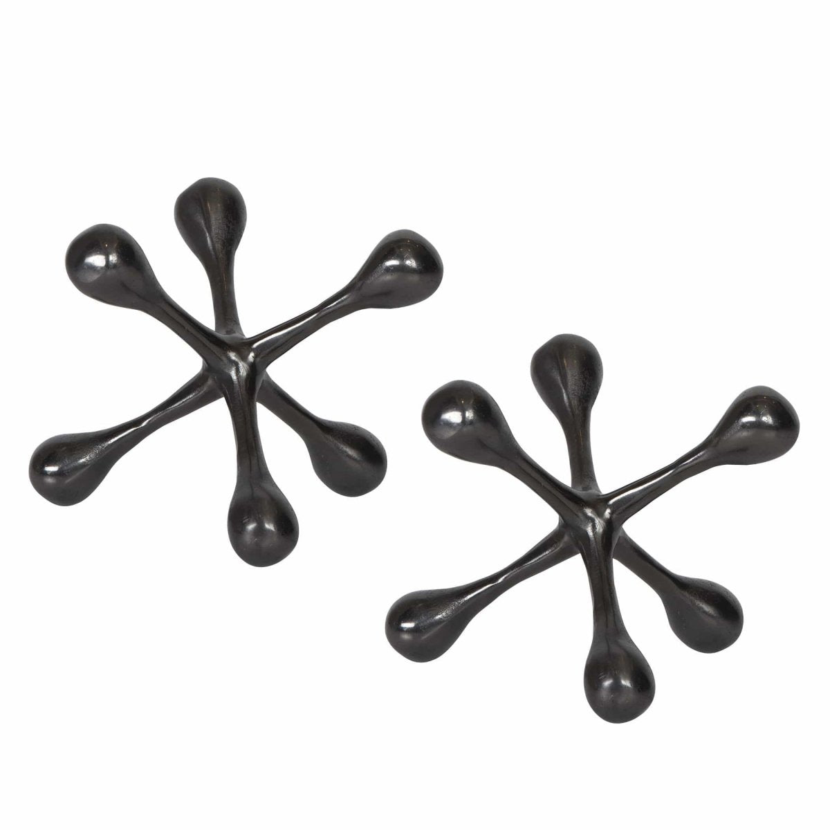 Six Side Black Nickel Sculptures (S/2) - Uttermost - Sculptures by Modest Hut