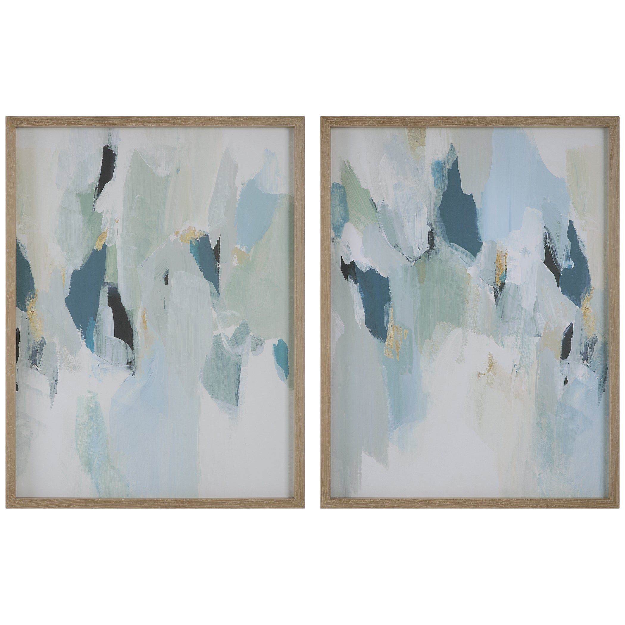 Seabreeze Abstract Framed Canvas Prints Set/2 Uttermost