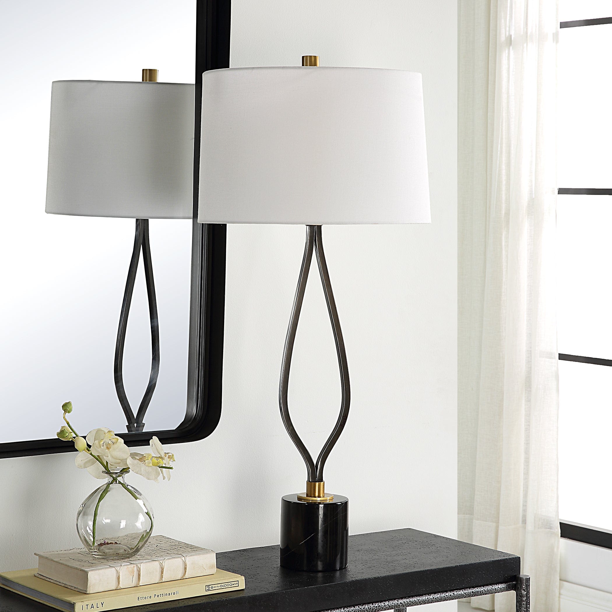 Separate Paths Iron Table Lamp Uttermost