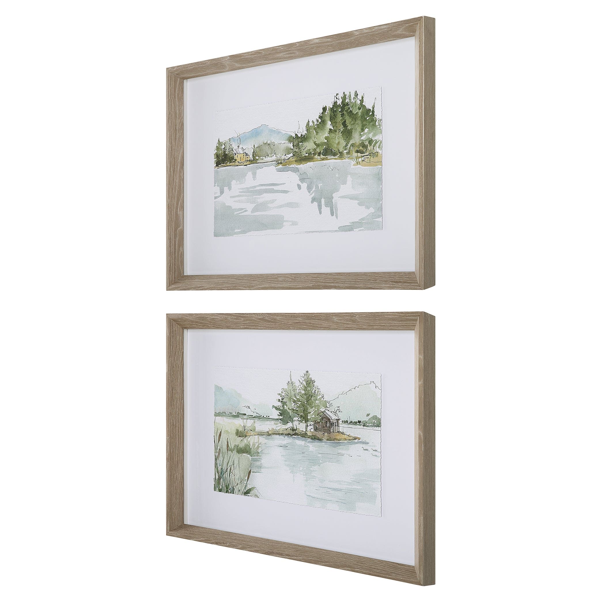 Serene Lake Framed Prints, Set/2 Uttermost