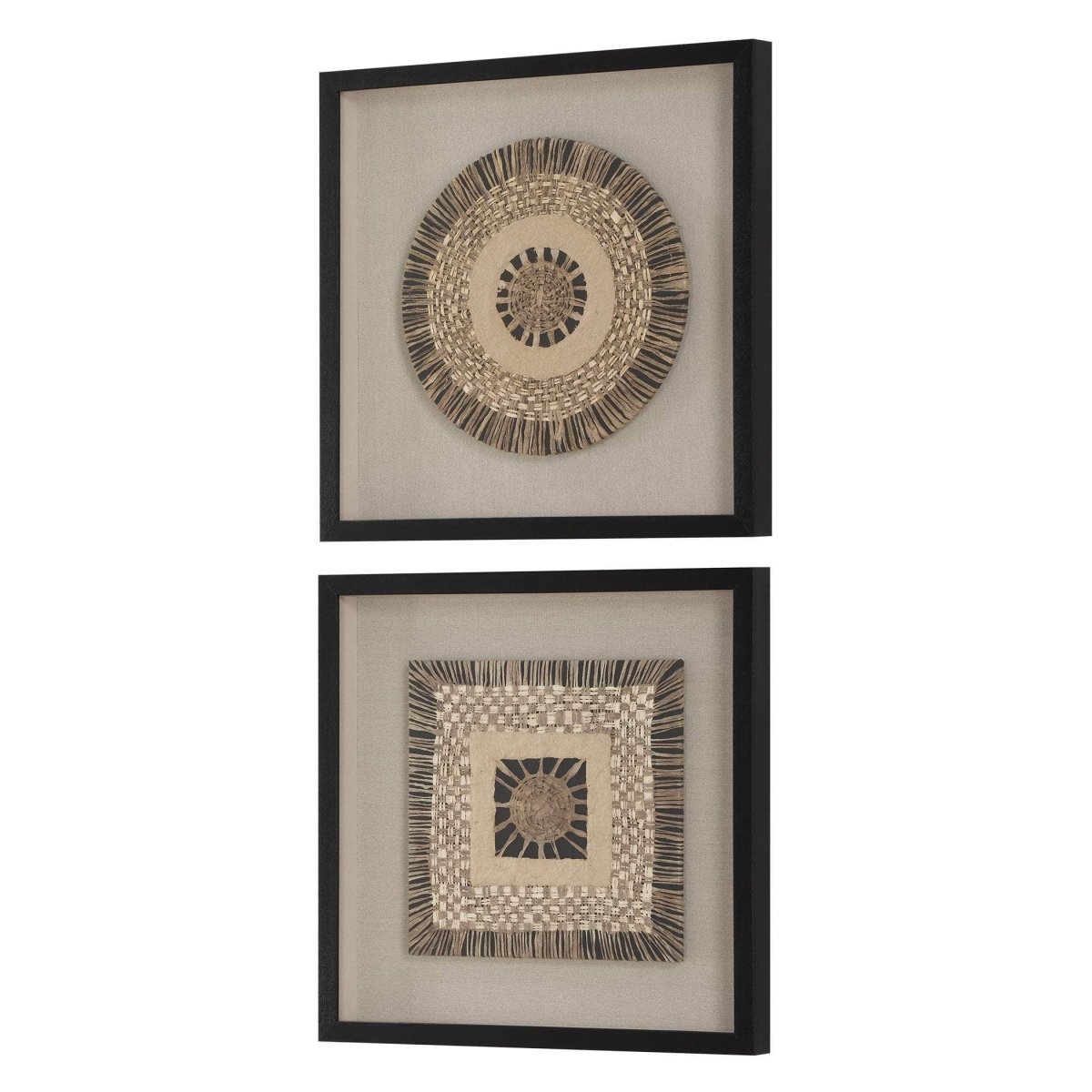 Intertwine Knit Paper Shadow Box, S/2 - Uttermost - Shadow Boxes by Modest Hut