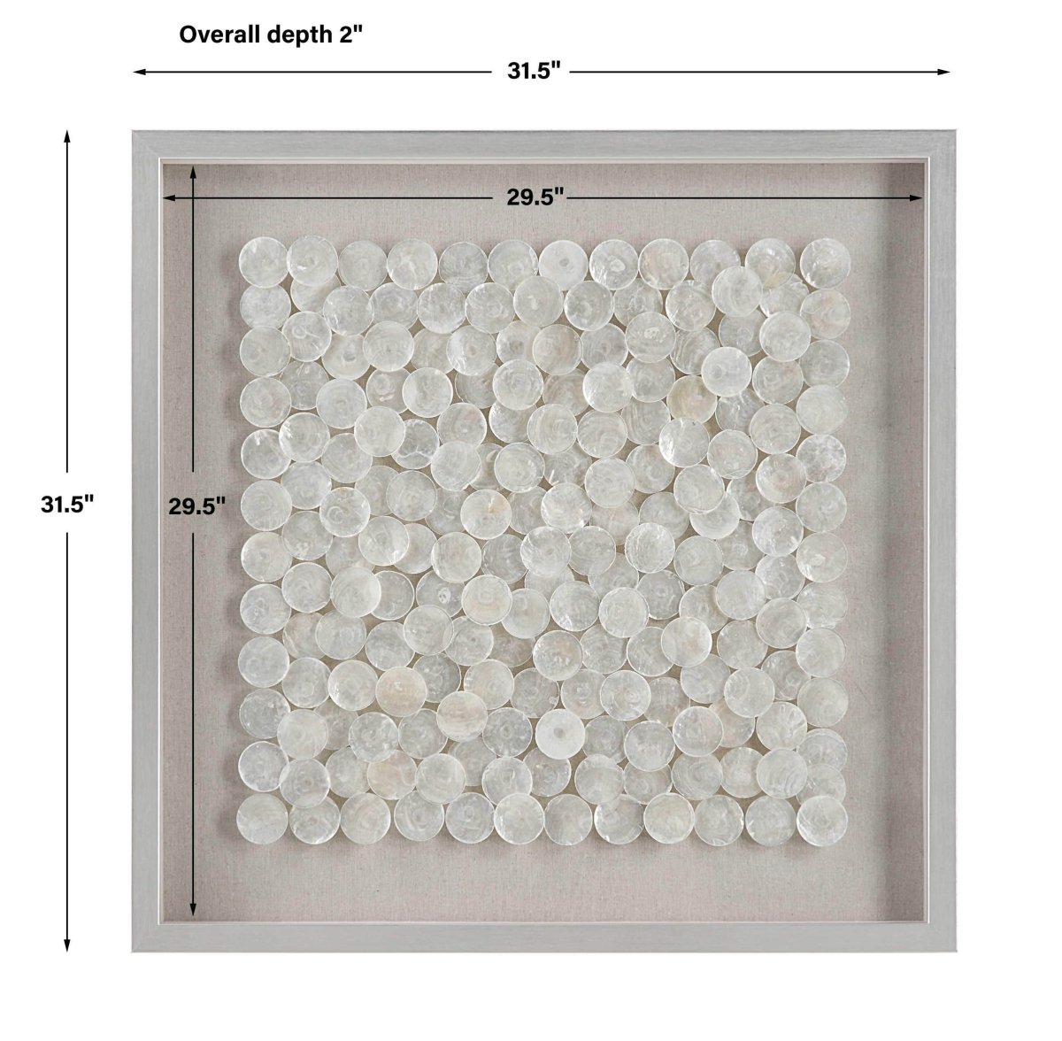 Roxas Capiz Shell Shadow Box - Uttermost - Shadow Boxes by Modest Hut