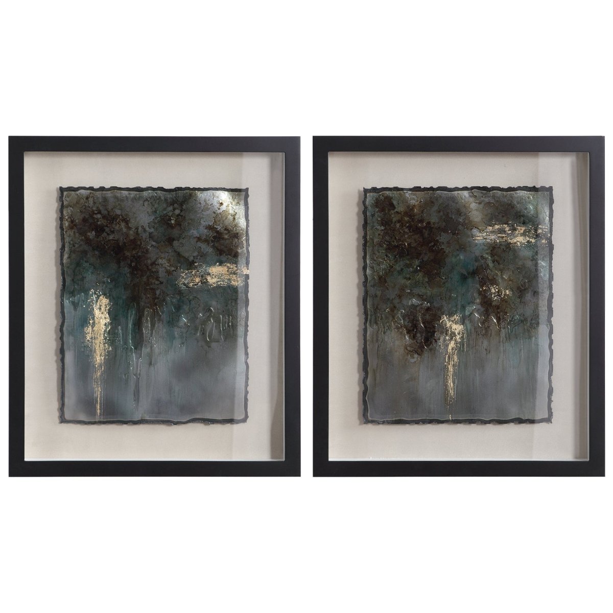 Rustic Patina Framed Prints, Set/2 - Uttermost - Shadow Boxes by Modest Hut