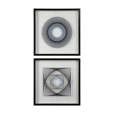 String Duet Geometric Art S/2 - Uttermost - Shadow Boxes by Modest Hut