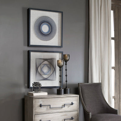 String Duet Geometric Art S/2 - Uttermost - Shadow Boxes by Modest Hut