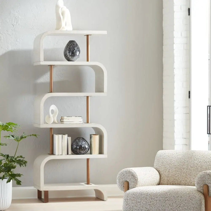 Bia White Etagere - Uttermost - Shelving by Modest Hut