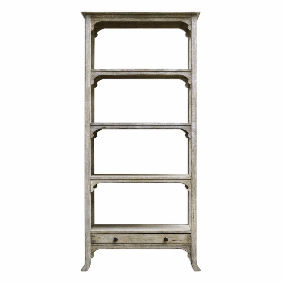 Bridgely Aged White Etagere - Uttermost - Shelving by Modest Hut