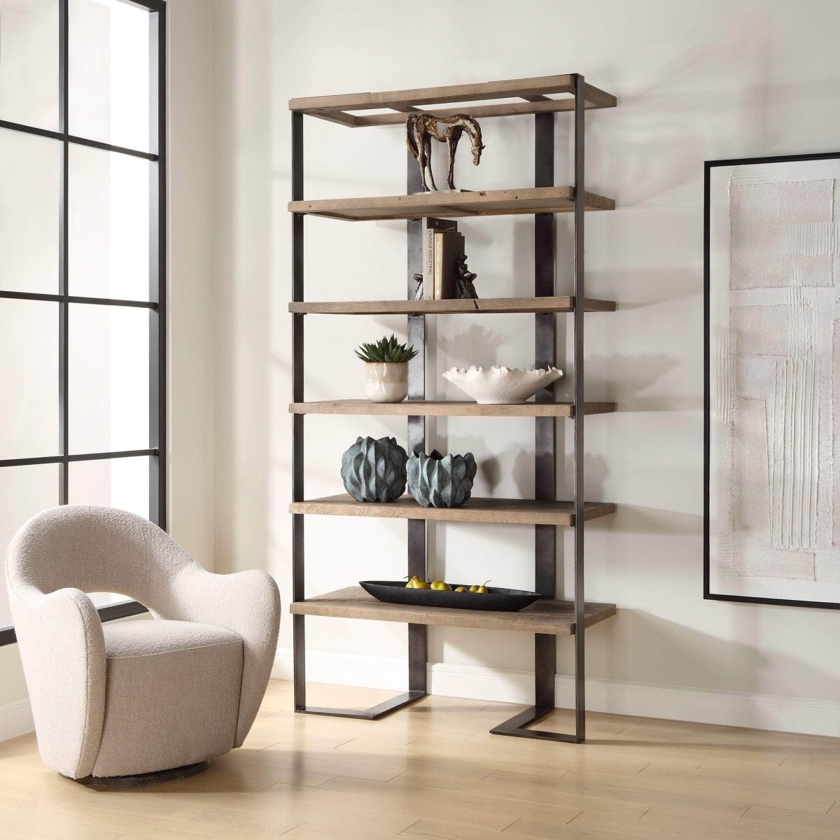 Felix Reclaimed Oak Etagere - Uttermost - Shelving by Modest Hut