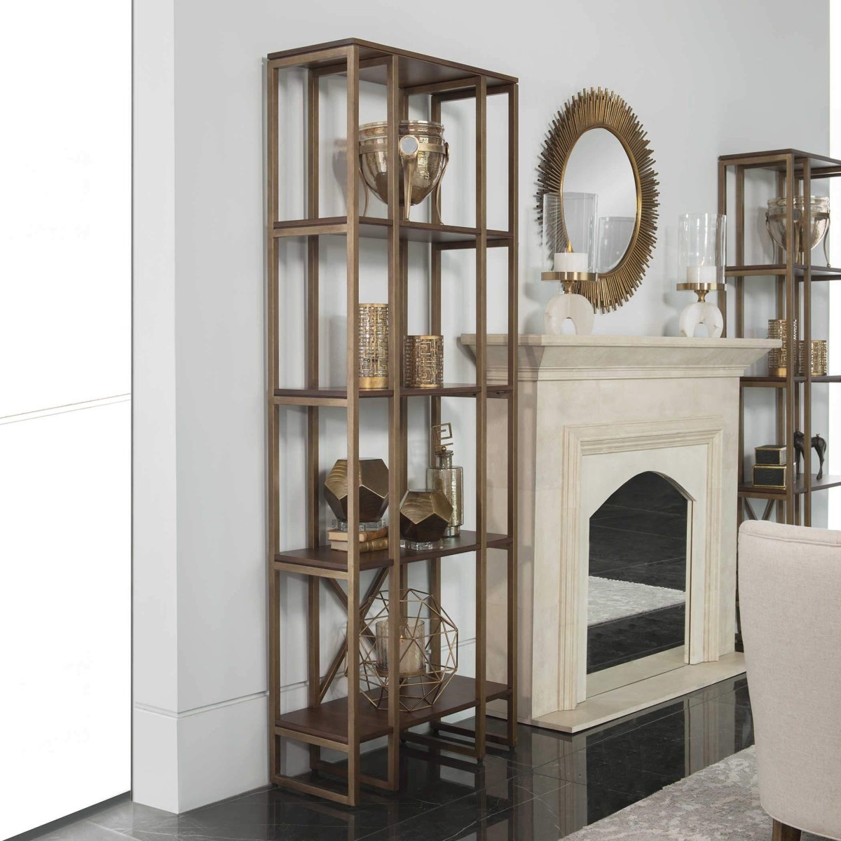 Karishma Antique Etagere - Uttermost - Shelving by Modest Hut