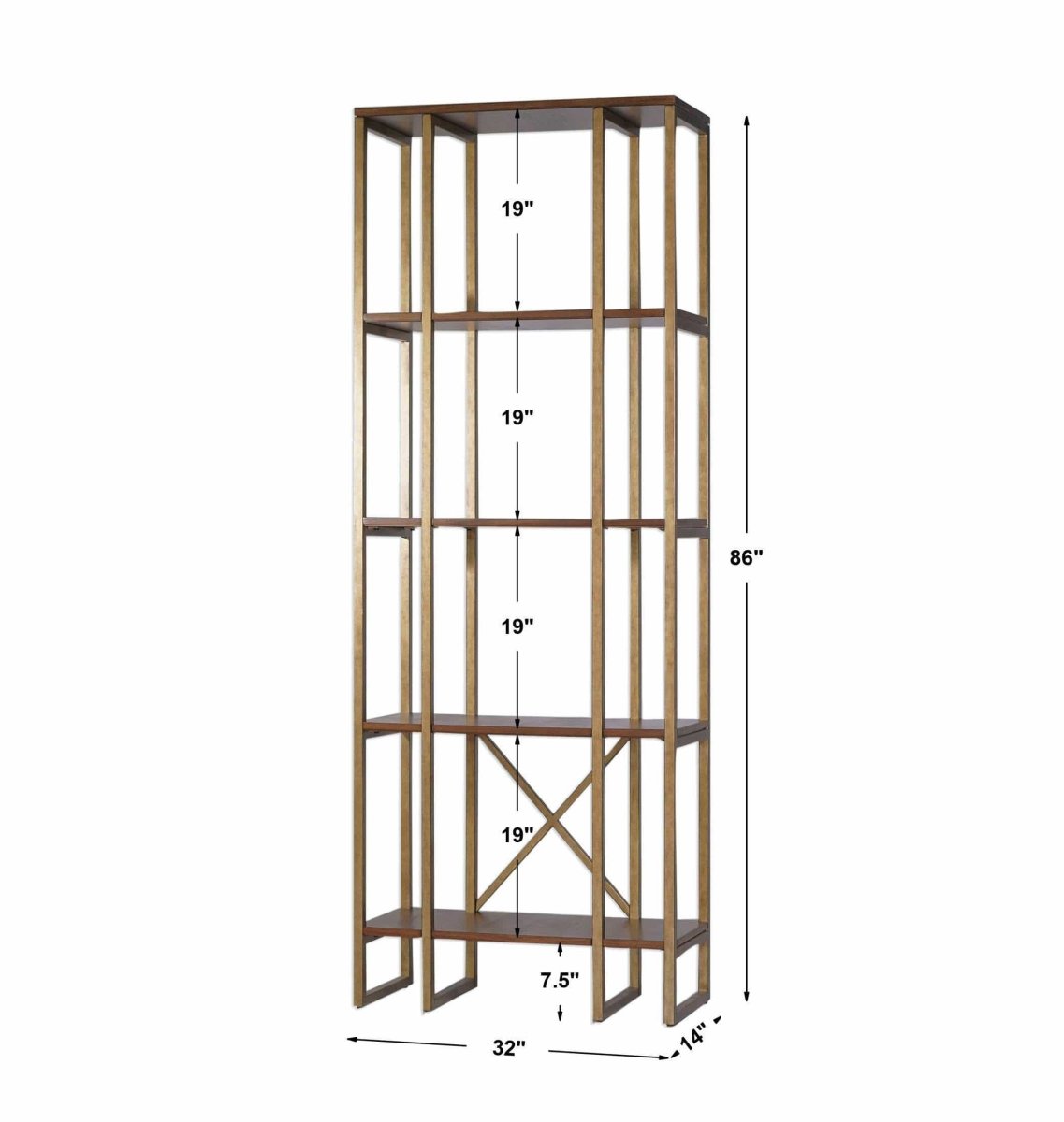 Karishma Antique Etagere - Uttermost - Shelving by Modest Hut