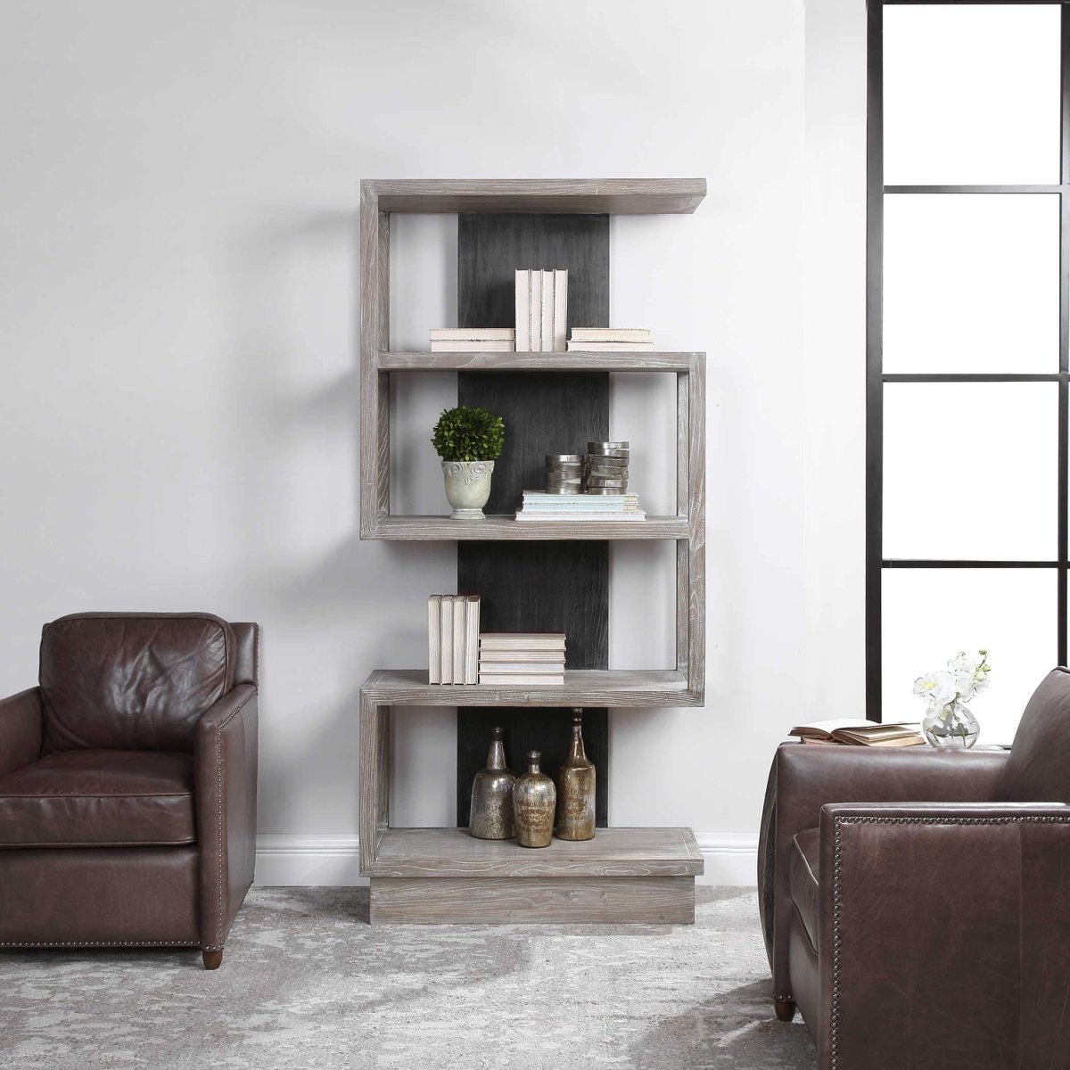 Nicasia Asymmetrical Etagere - Uttermost - Shelving by Modest Hut