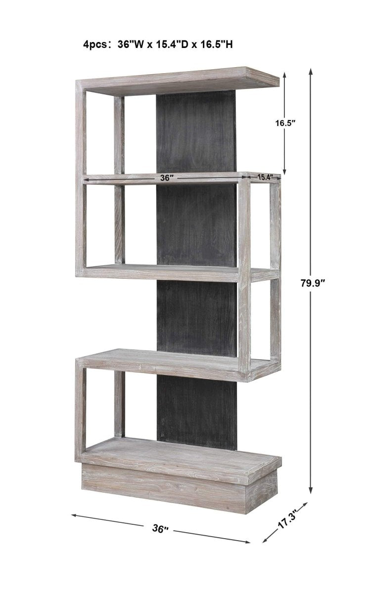 Nicasia Asymmetrical Etagere - Uttermost - Shelving by Modest Hut