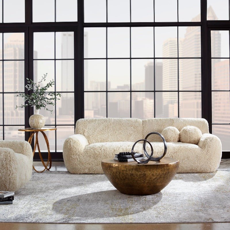 Abide Rounded Sheepskin Sofa - Uttermost - Sofas by Modest Hut