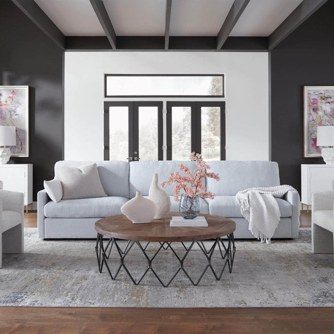 Refuge Cloud Blue Right Arm Facing Sofa - Uttermost - Sofas by Modest Hut