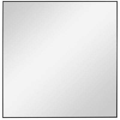 Alexa Sleek Black Square Wall Mirror - Uttermost - Square Mirrors by Modest Hut