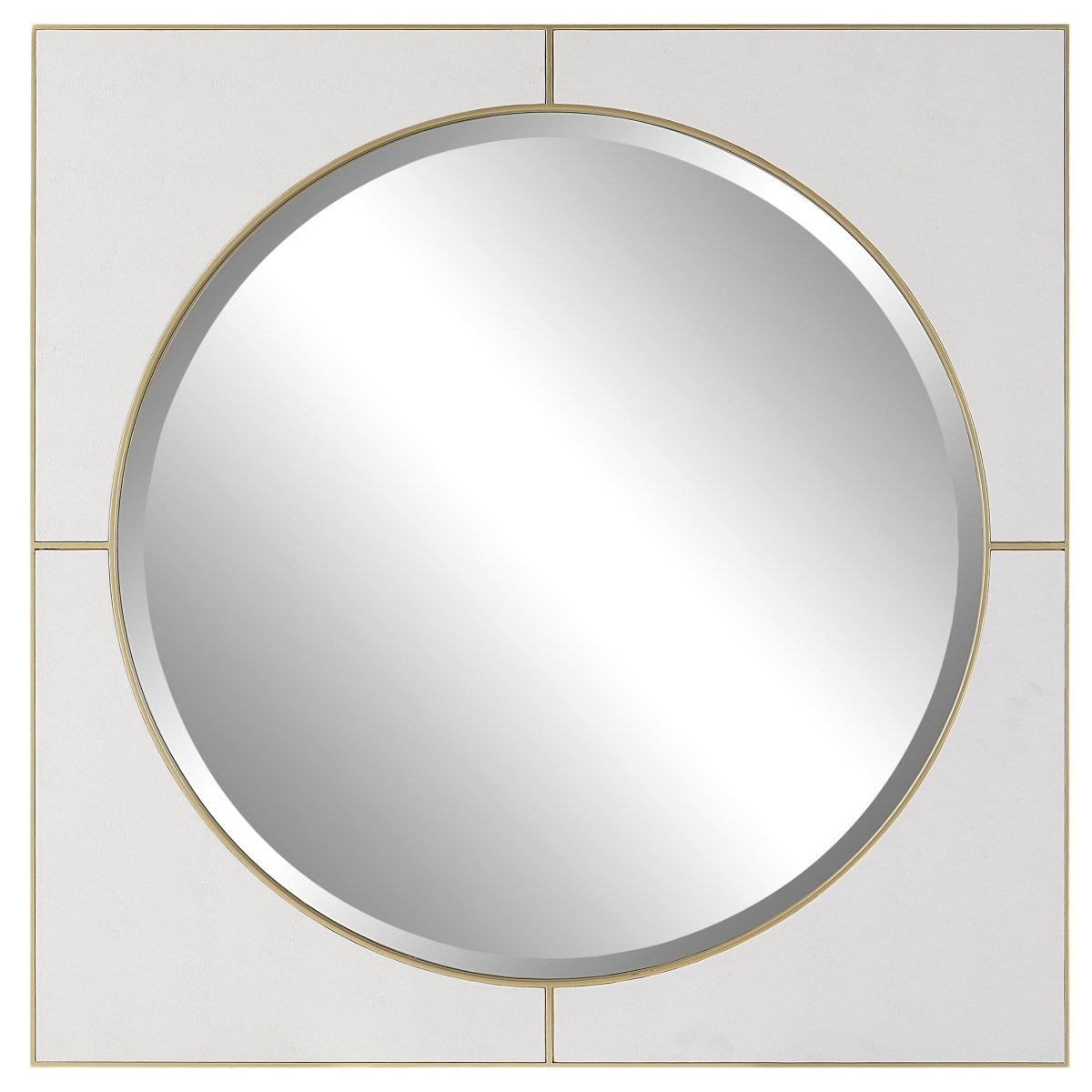 Cyprus White Square Mirror - Uttermost - Square Mirrors by Modest Hut