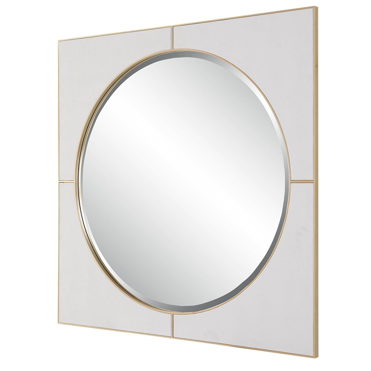 Cyprus White Square Mirror - Uttermost - Square Mirrors by Modest Hut