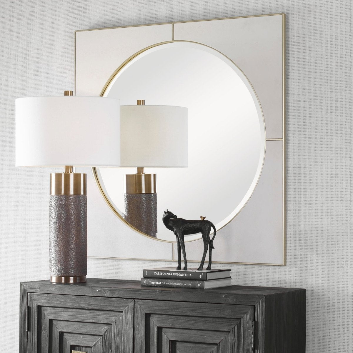 Cyprus White Square Mirror - Uttermost - Square Mirrors by Modest Hut