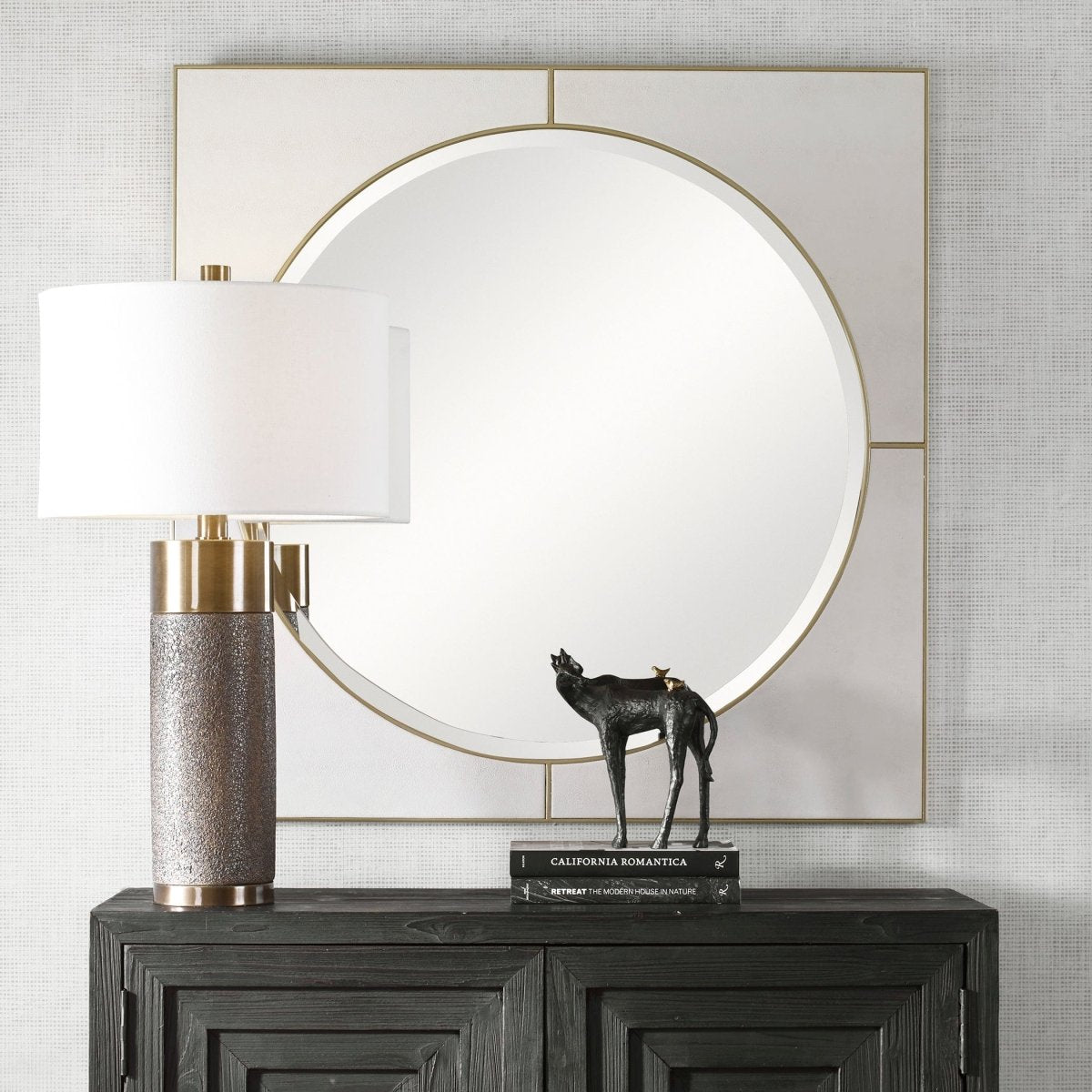 Cyprus White Square Mirror - Uttermost - Square Mirrors by Modest Hut