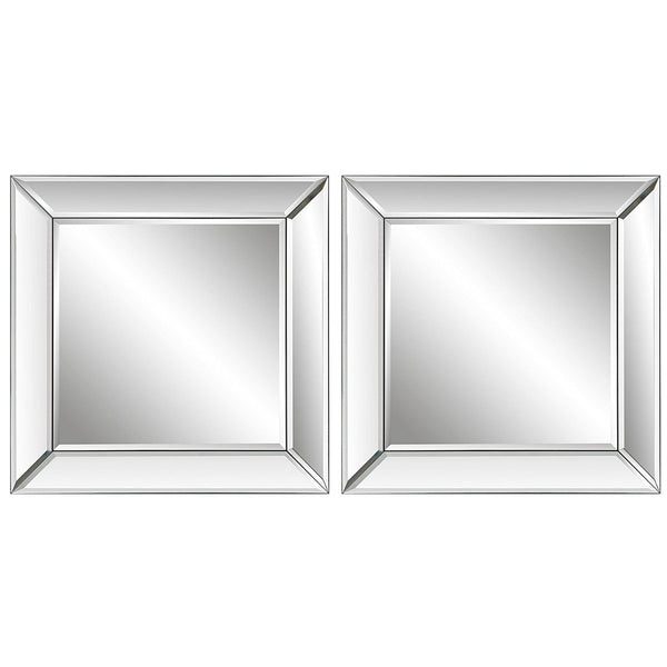 Elegant Frameless Mirror - Set Of 2 - Uttermost - Square Mirrors by Modest Hut