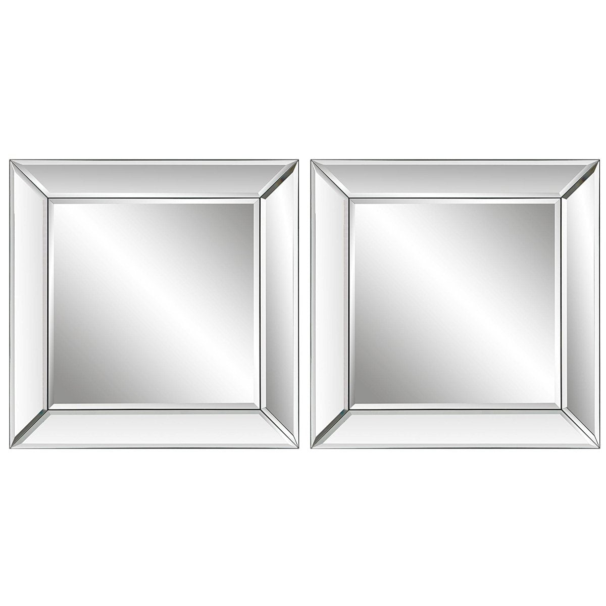 Elegant Frameless Mirror - Set Of 2 - Uttermost - Square Mirrors by Modest Hut