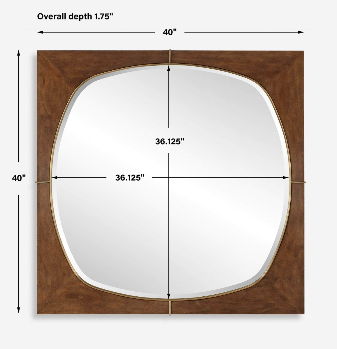 Garonne Square Walnut Mirror - Uttermost - Square Mirrors by Modest Hut