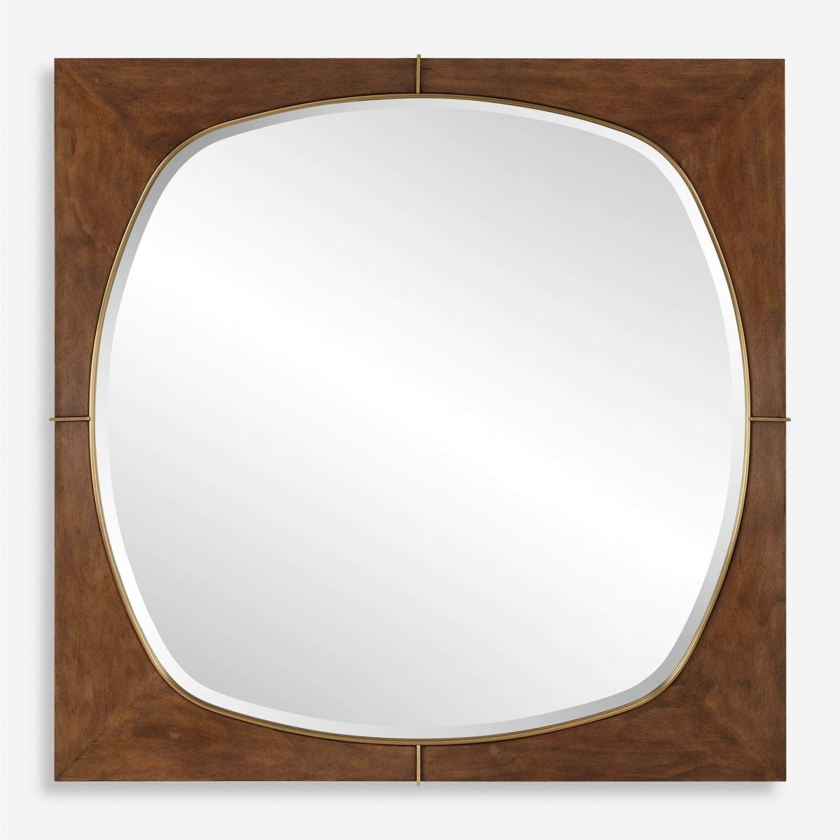 Garonne Square Walnut Mirror - Uttermost - Square Mirrors by Modest Hut