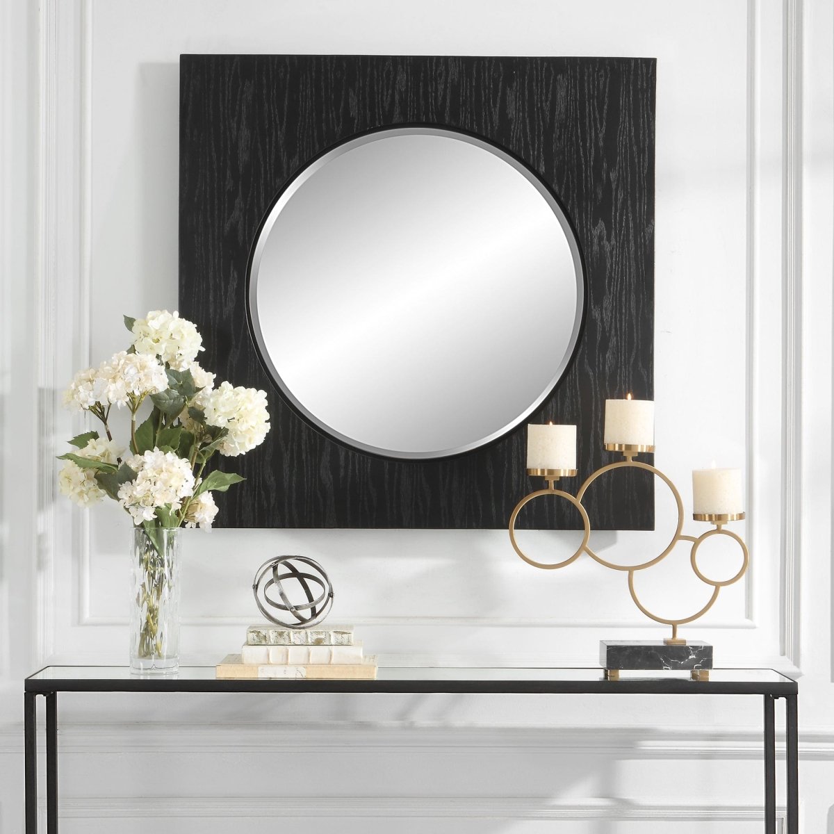 Hillview Wood Panel Mirror - Uttermost - Square Mirrors by Modest Hut