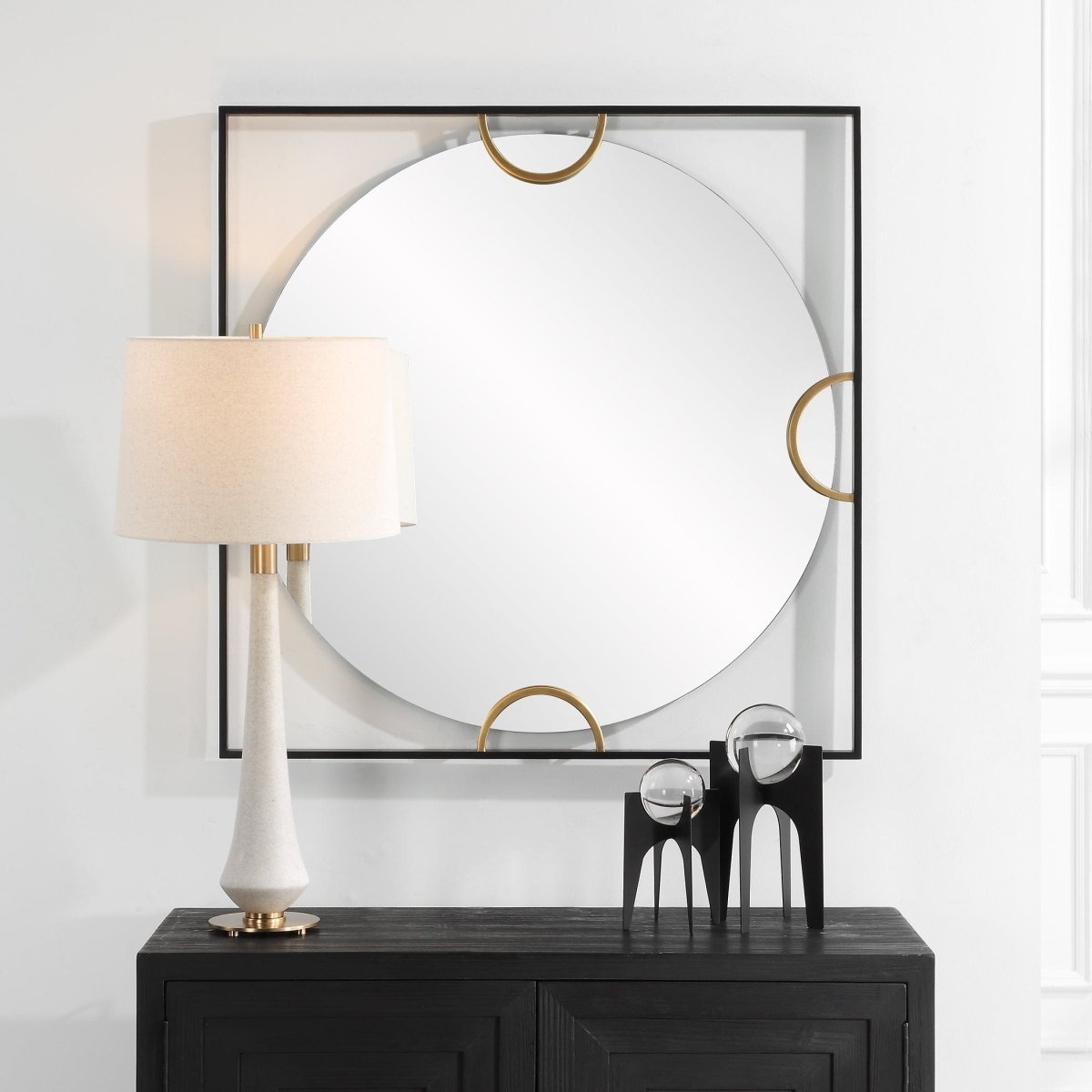 Hinson Square Mirror - Uttermost - Square Mirrors by Modest Hut