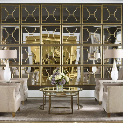 Mis Gold Square Mirrors (Set of 2) - Uttermost - Square Mirrors by Modest Hut