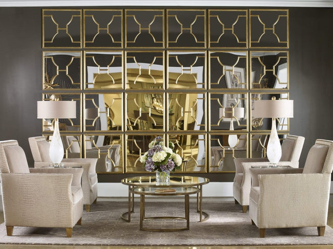 Mis Gold Square Mirrors (Set of 2) - Uttermost - Square Mirrors by Modest Hut