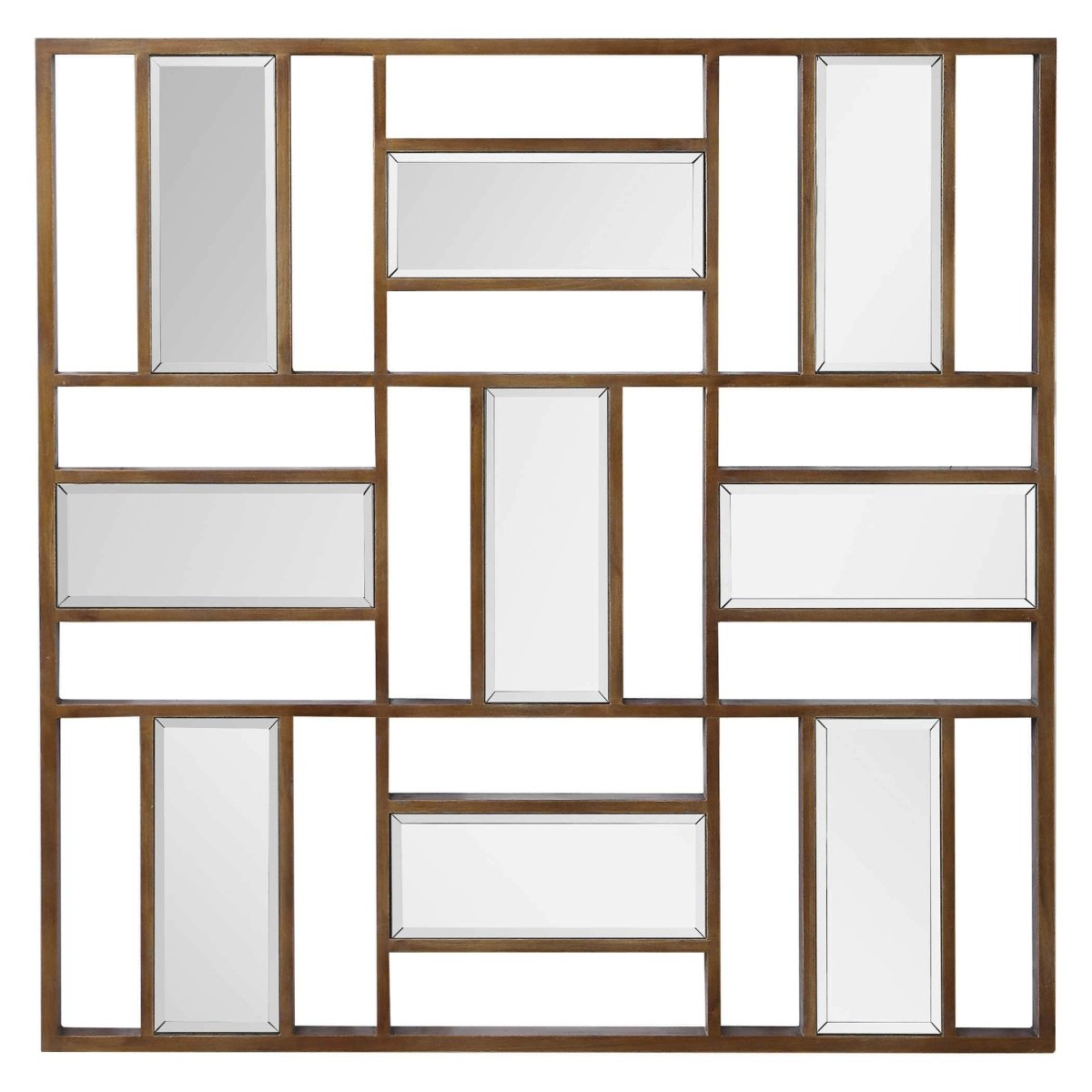 Nadina Wooden Framed Mirror - Uttermost - Square Mirrors by Modest Hut